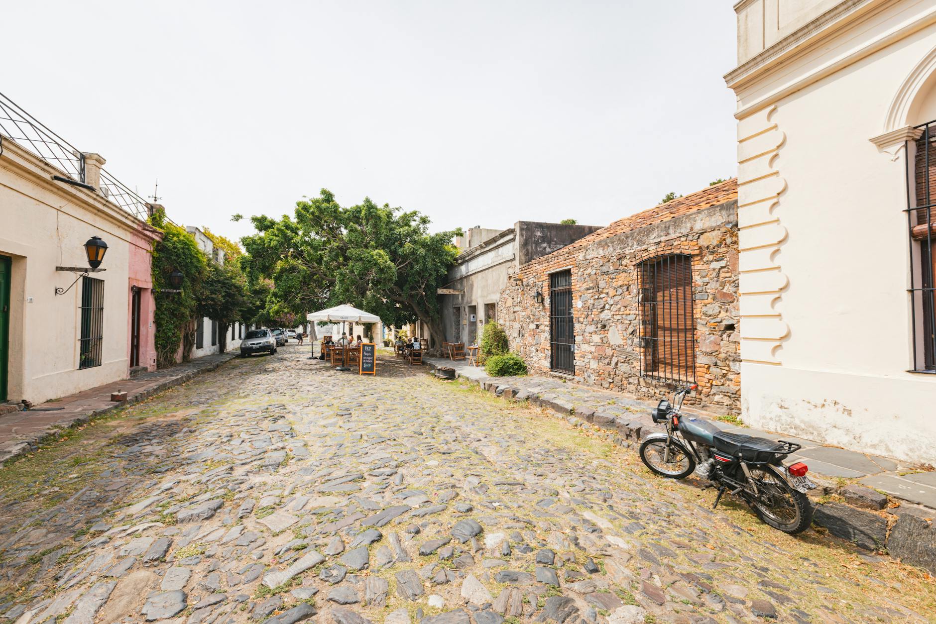 Historic cobblestone street in Colonia del Sacramento Uruguay