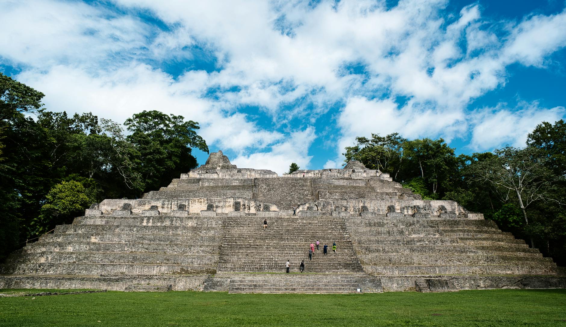 Ancient Maya temples in the Belize jungle