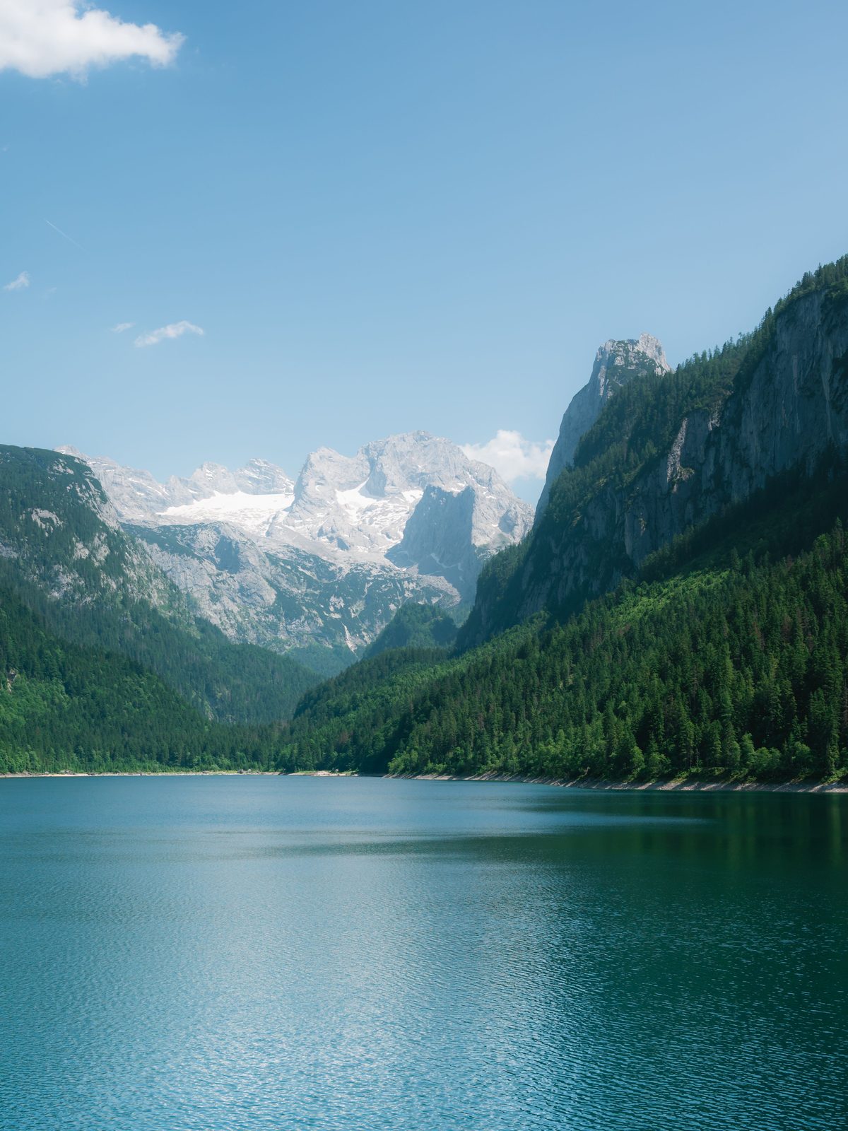 The Gosausee mirroring the Dachstein glacier
