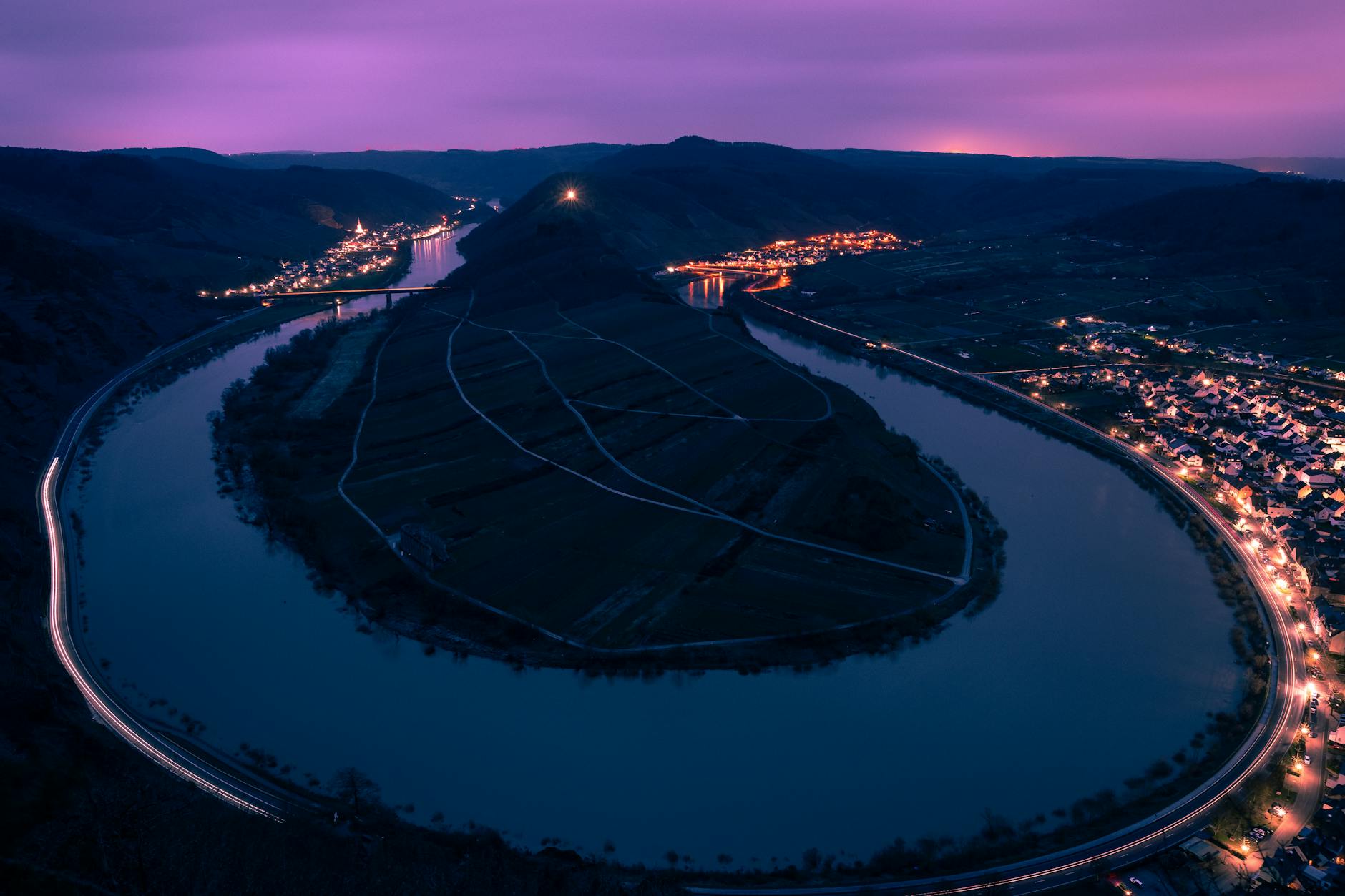 Moselle river vineyard terraces Luxembourg sunny