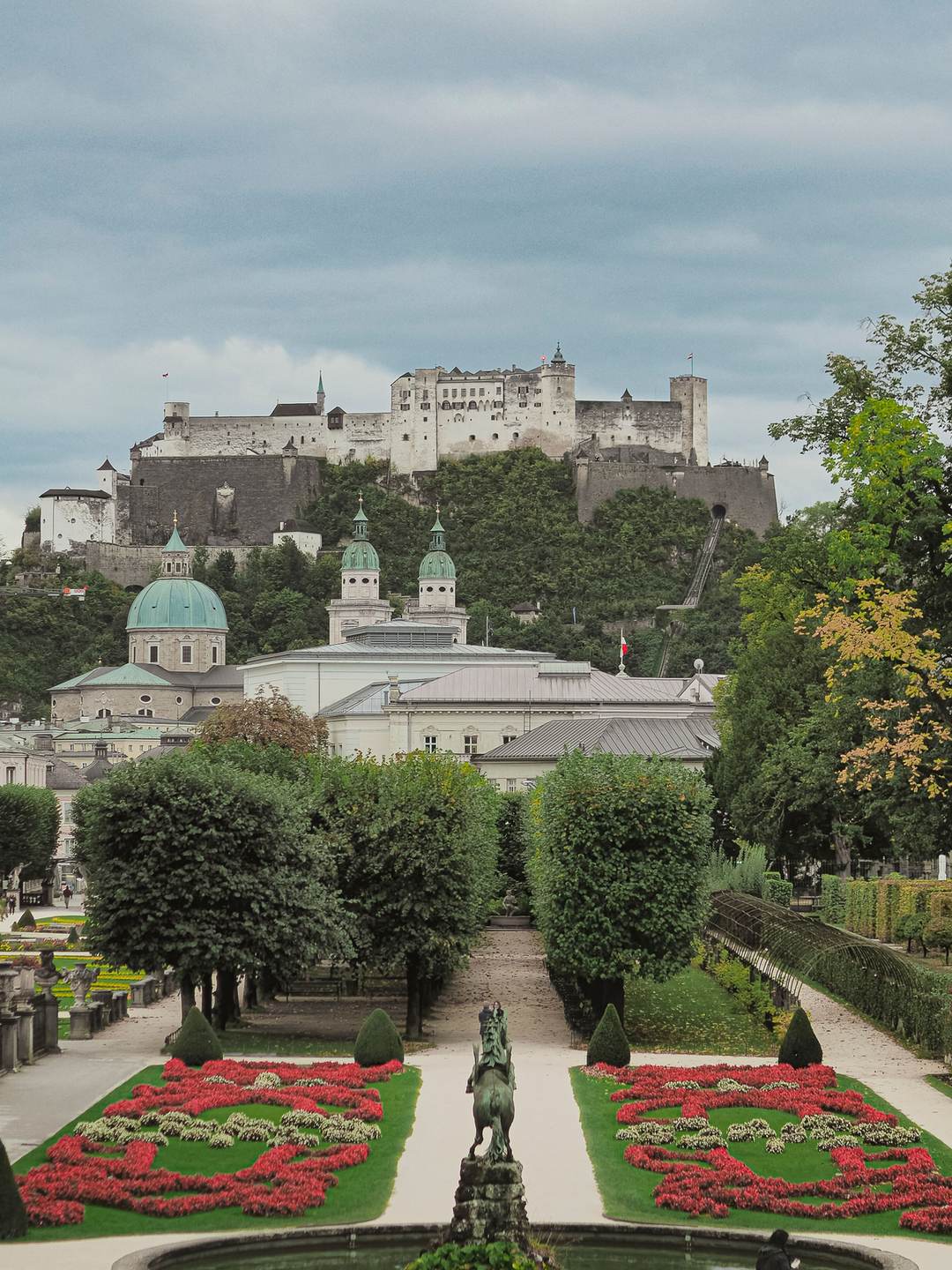 The Hohensalzburg fortress above the old town