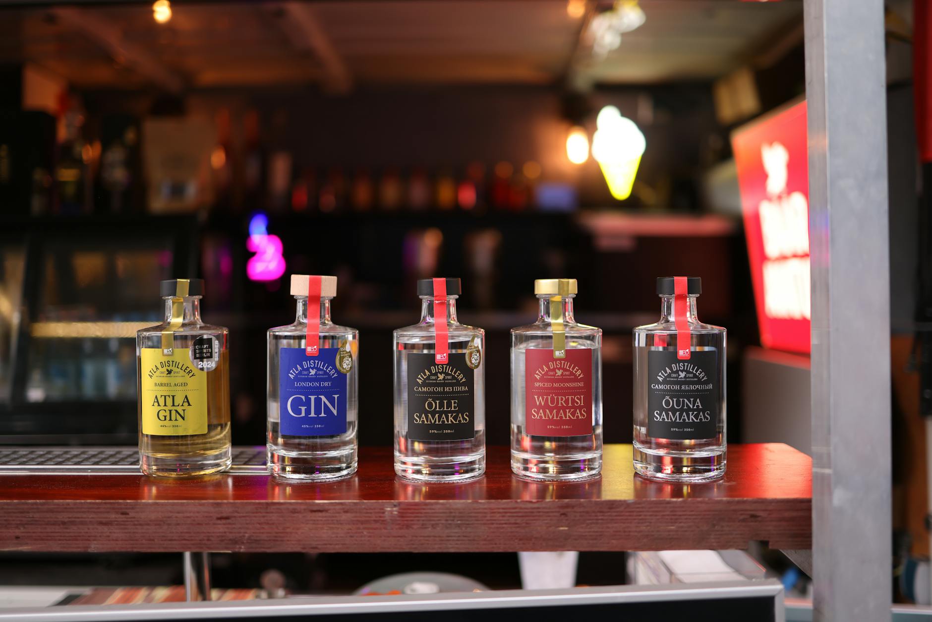 Gin distillery botanicals herbs colorful ingredients