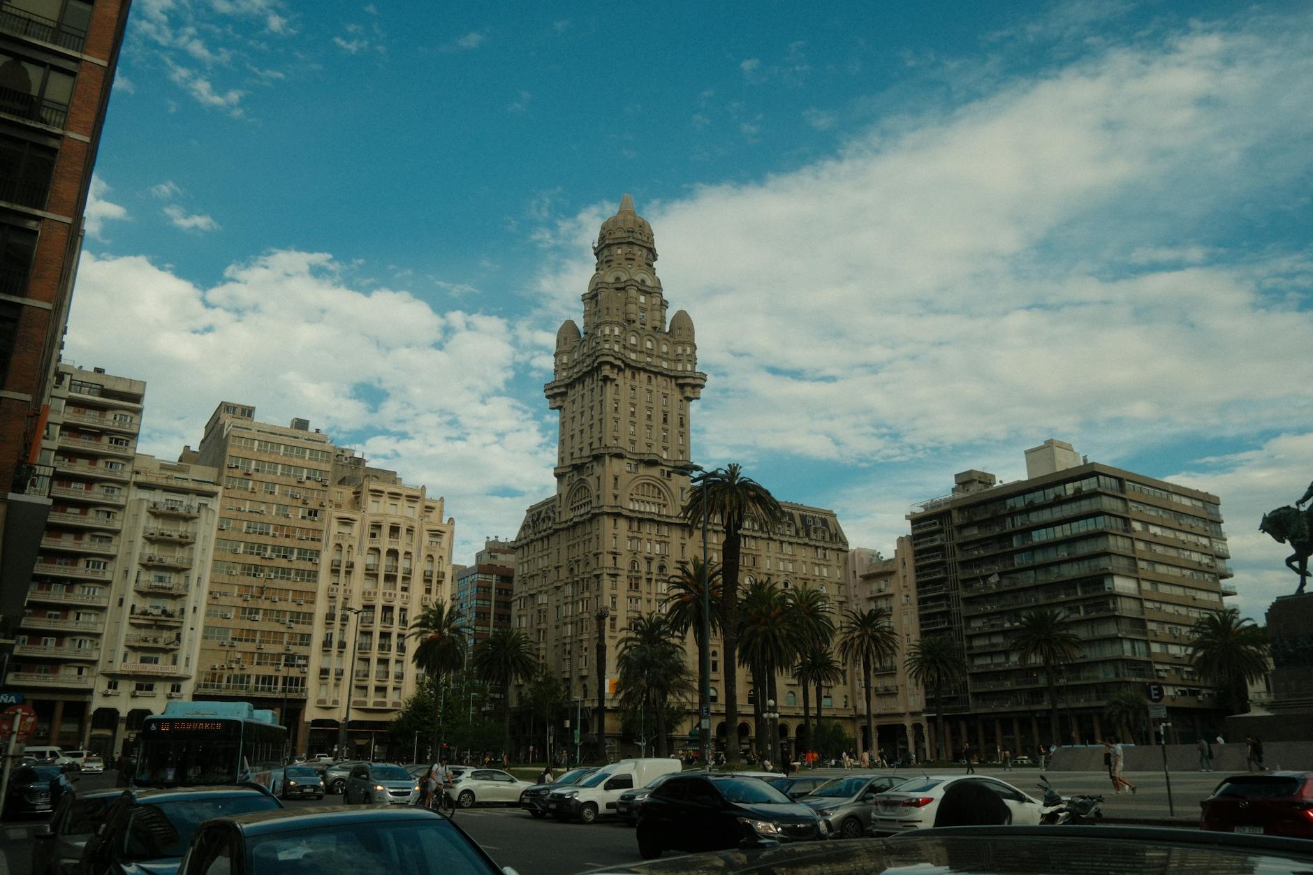Montevideo Uruguay rambla waterfront at sunset